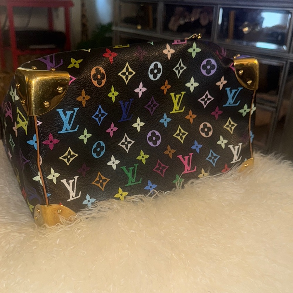 Louis Vuitton Black Multicolor Monogram Satchel - Picture 10 of 17